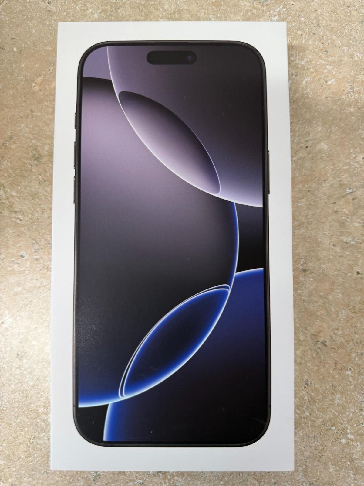 Apple iPhone 16 Pro Max Empty Retail Box Factory Original & USB-C Cable Option