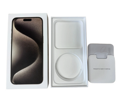 Original Apple iPhone 15 Pro Max Retail Box with USB-C Charging Cable Option
