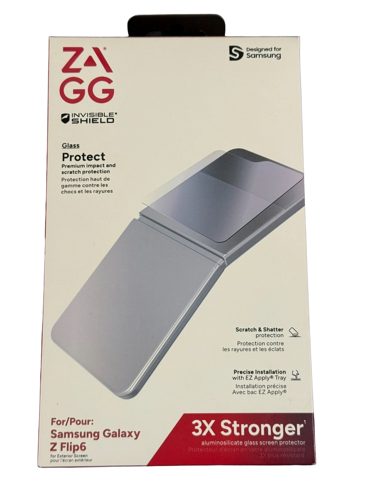 ZAGG InvisibleShield Glass Screen Protector Samsung Galaxy Z Flip 6 Clear