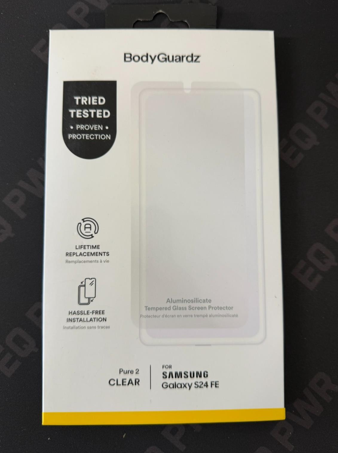 BodyGuardz Pure 2 Clear Tempered Glass Screen Protector Samsung Galaxy S24 FE