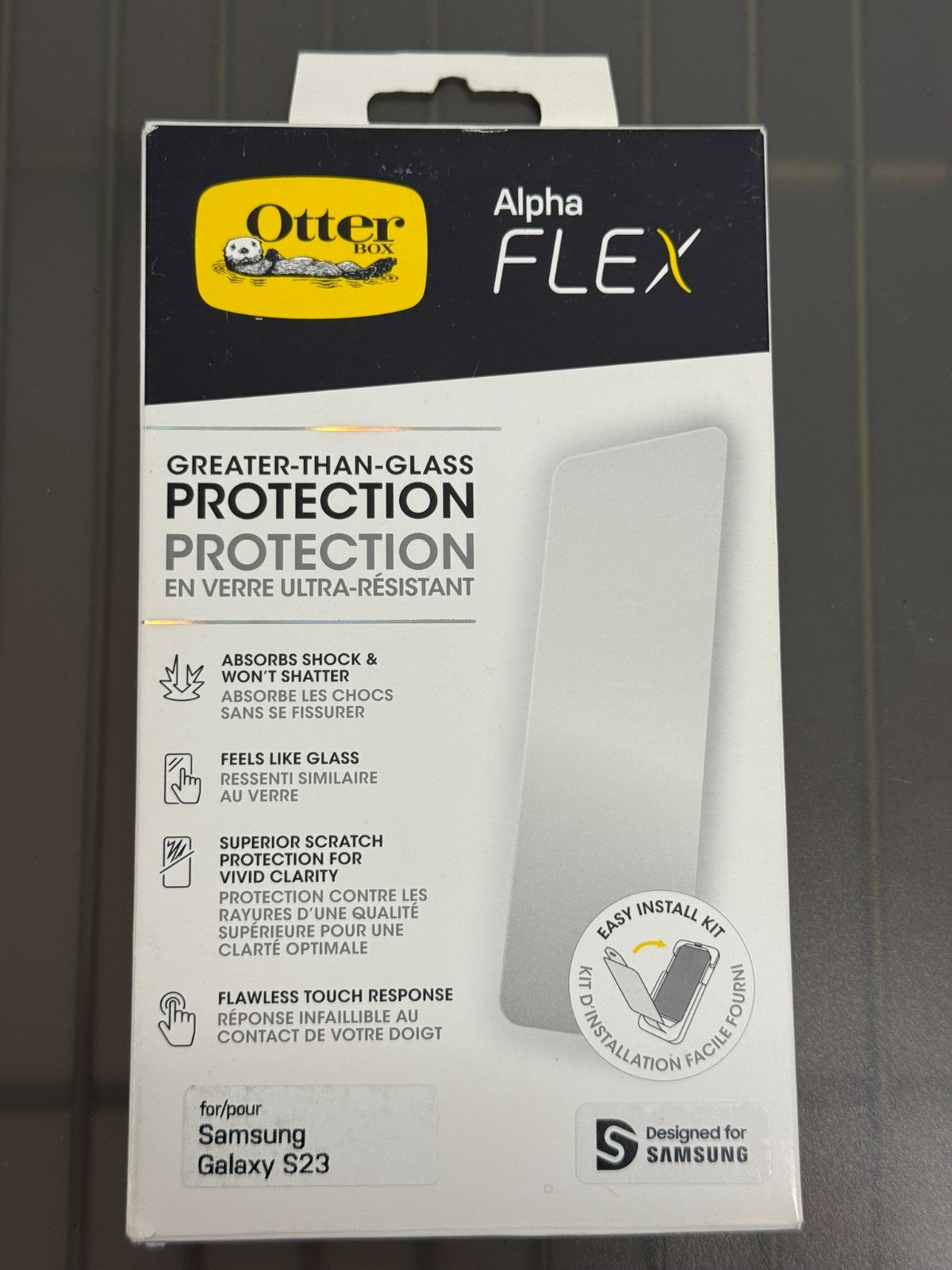 Otterbox Alpha Flex Screen Protector For Samsung Galaxy S23 6.1" Clear