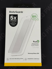 BodyGuardz Pure 3 Glass Screen Protector for Samsung Galaxy S24 Clear