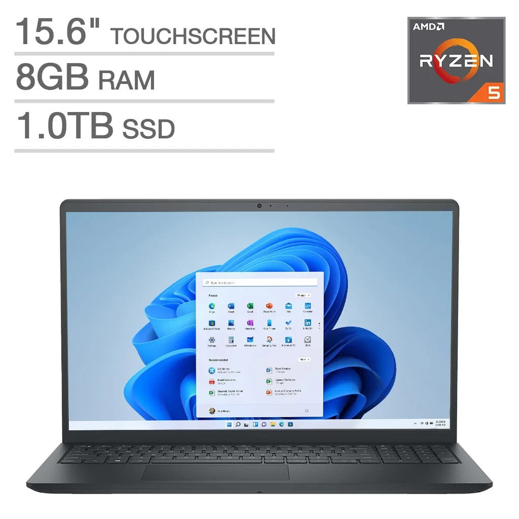 Dell Inspiron DC15255 Laptop 15.6 FHD AMD Ryzen 5 7530U 8GB RAM 1TB SSD-Warranty