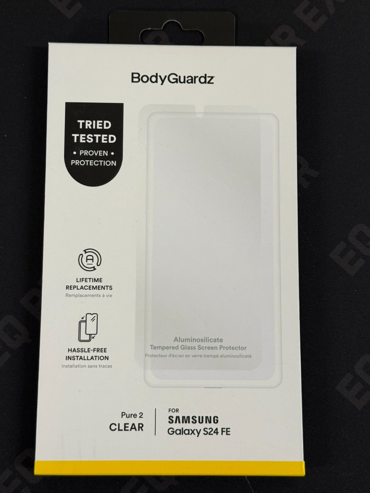 BodyGuardz Pure 2 Tempered Glass Screen Protector Samsung Galaxy S24 FE Clear