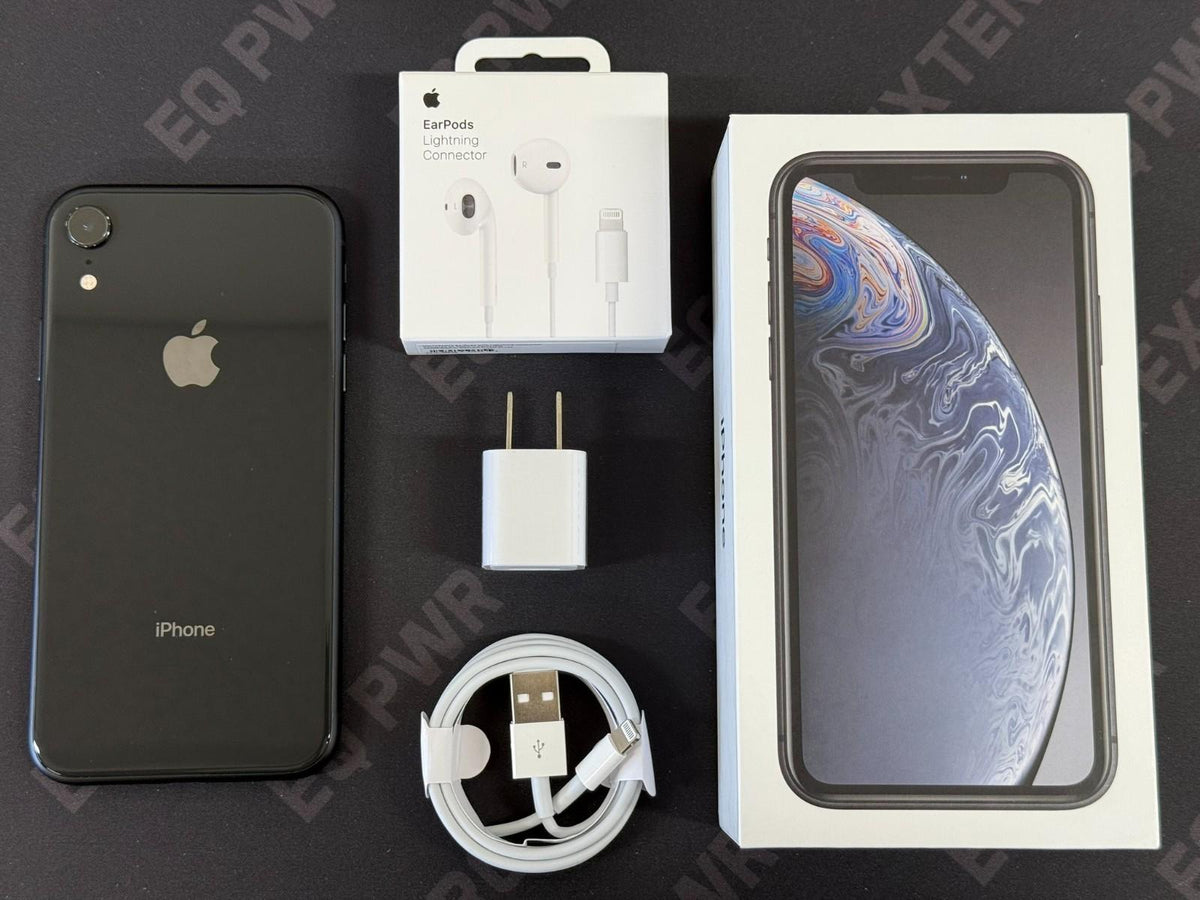 Apple iPhone XR 64GB A1984 Factory Unlocked Excellent In-Box + Headset Bundle