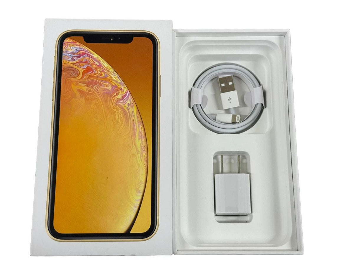 Apple iPhone XR 64GB A1984 Factory Unlocked Excellent In-Box + Headset Bundle