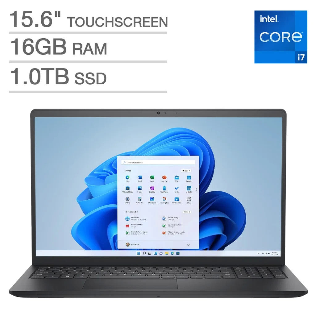 Dell 15.6" Touch Screen DC15250 Intel i7-1355U 1TB SSD 16GB RAM Dell Warranty