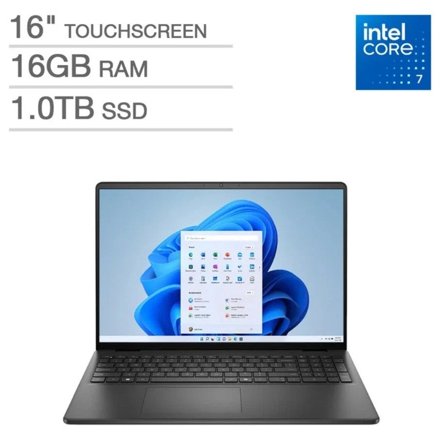 Dell 16 DC16250 16" FHD Touch Screen Core 7 150U 16GB RAM 1TB SSD W11 Warranty