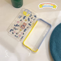 Cartoon Bear Transparent Mobile Phone Case Anti-fall Soft Shell