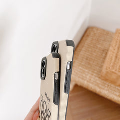 Hand Drawn Cartoon Funny Male And Funny Female Mobile Phone Case