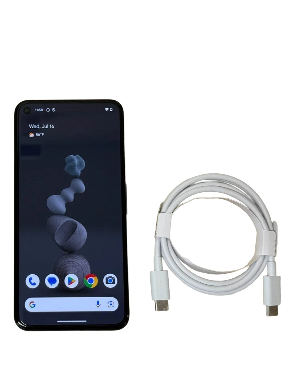 Google Pixel 5 Black 128GB Unlocked GSM+CDMA Open Box- Just Black