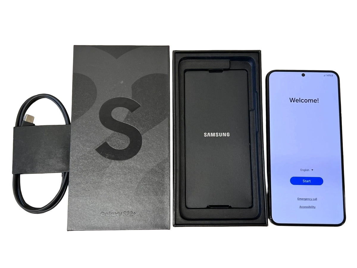 Samsung Galaxy S22+ Plus 5G 128GB Unlocked Excellent In-Box Black, Green, Pink Gold